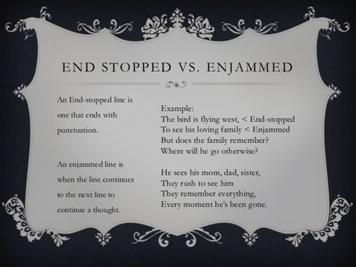 <p>A line that ends with a natural speech pause, usually marked by punctuation</p>
