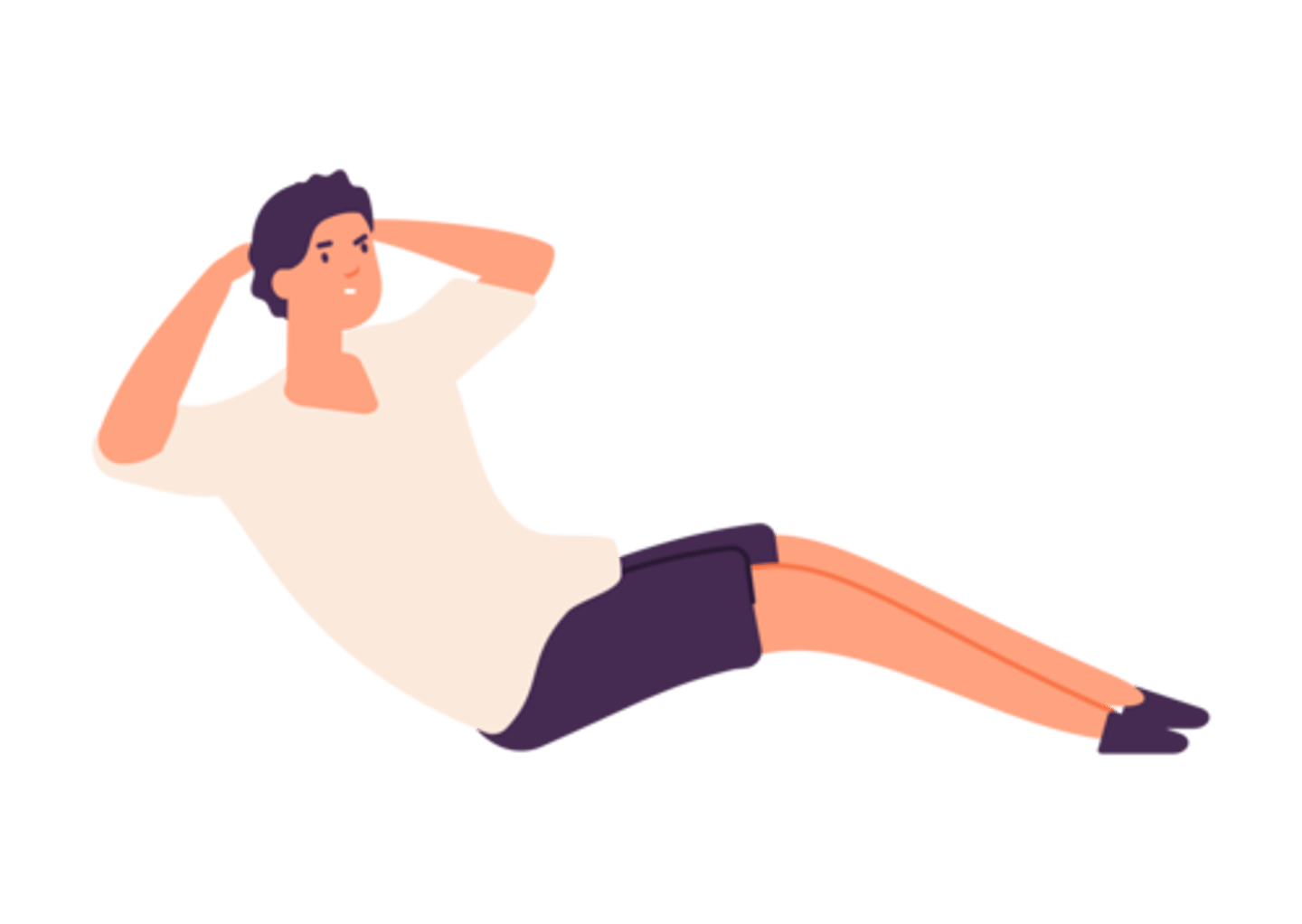 <p>an exercise designed to strengthen the abdominal muscles</p>