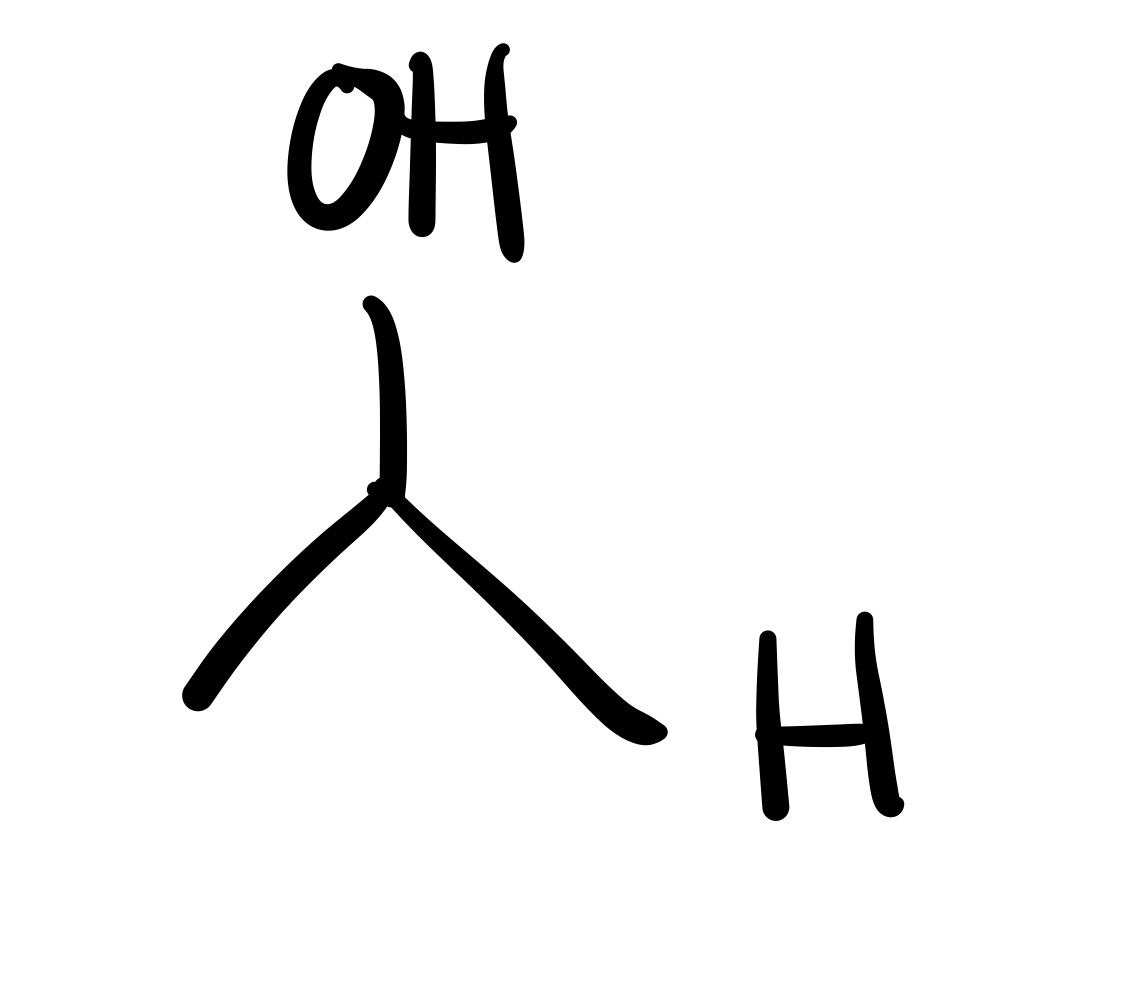 <p>The double O bond breaks, and an H attaches to the O. On the OH, the O leaves (only an h remains)</p>