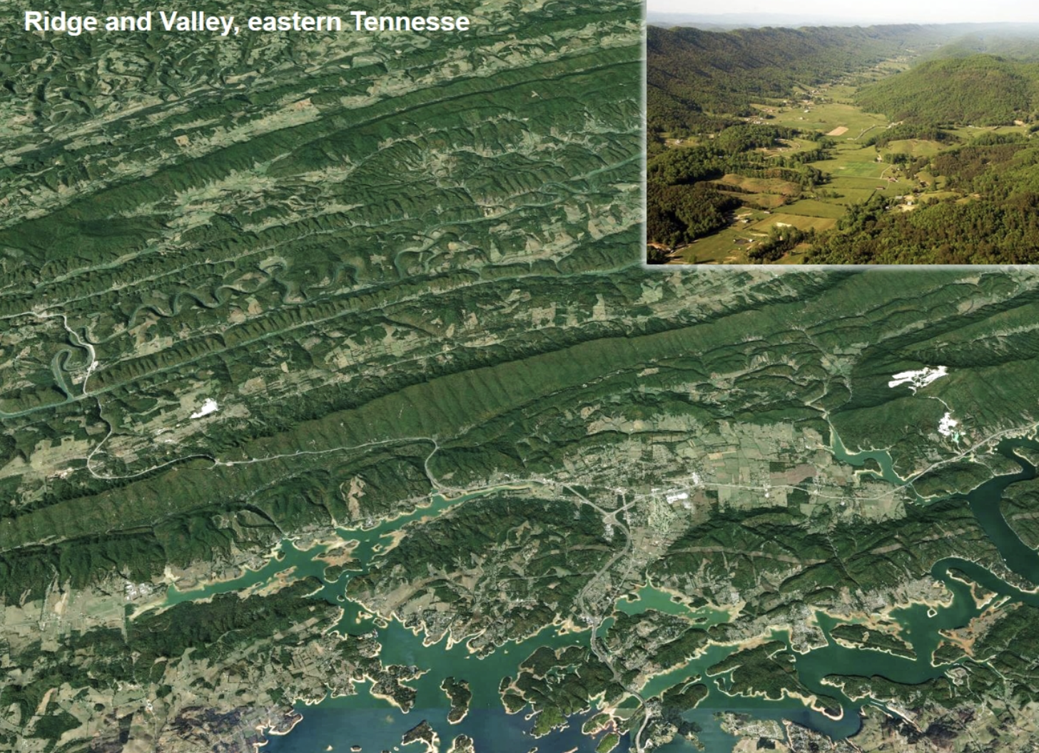 <p>This northeast-southwest tending, relatively low-lying, but diverse ecoregion is sandwiched between generally higher, more rugged mountainous regions with greater forest cover. Springs and caves are relatively numerous. present-day forest voer about 50% of the region. the ecoregion has a great diversity of aquatic habitats and species of fish.</p>
