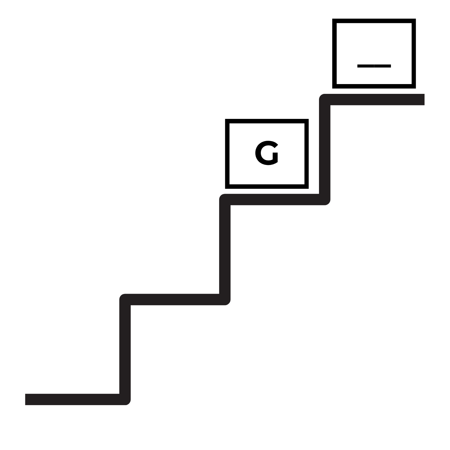 <p>Based on the musical alphabet, what note would be in the blank box?</p>