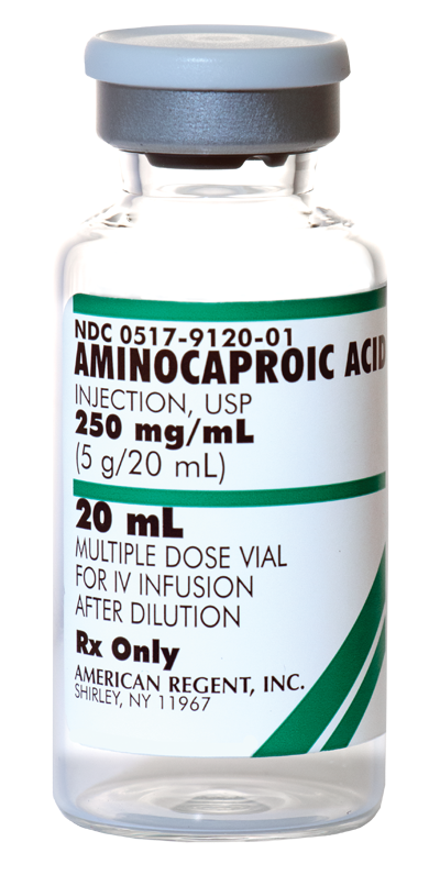 <ul><li><p>Same MoA as tranexamic acid</p></li><li><p>Oral/IV, renal elimination, t½ ≈ 2 h</p></li><li><p>Use: active bleeding due to fibrinolysis, postop/control bleeding</p></li><li><p>AE: thrombosis, hypotension, muscle necrosis </p></li></ul><p></p>