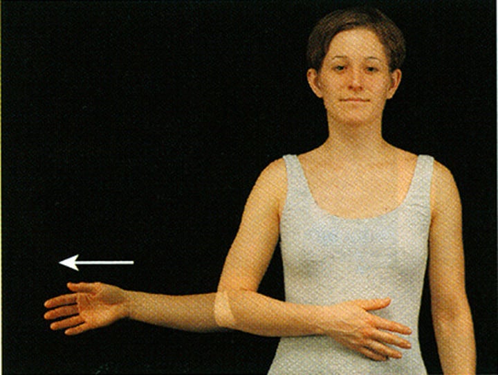 <p>Rotation of a joint away from the middle of the body</p>