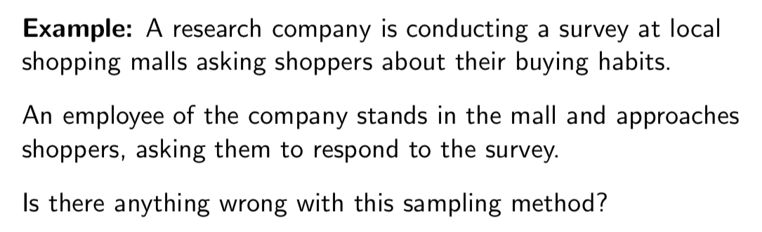 <p>Example (convenience sample)</p>