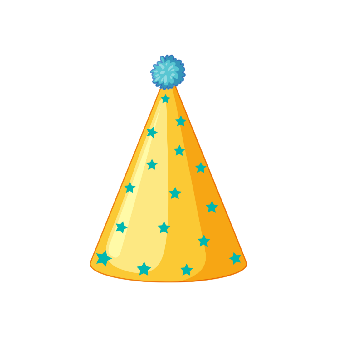 <p><span>The birthday boy is wearing&nbsp;<strong>a festive hat</strong> and a big smile.</span></p>