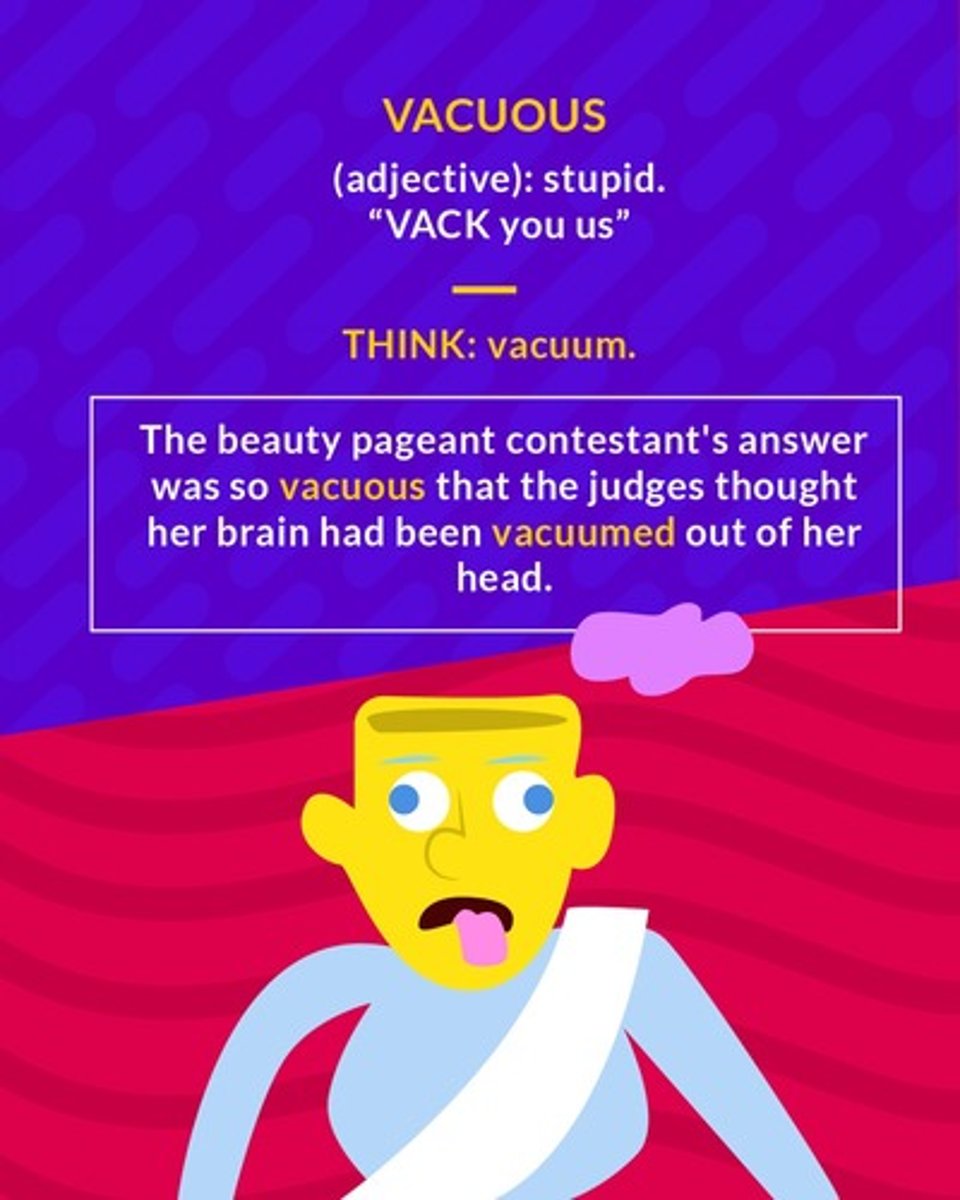 <p>lacking ideas or intelligence</p>