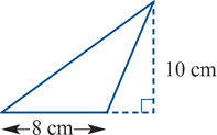 <p>find the area of the triangle</p>