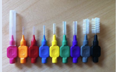 <ul><li><p><strong><u>First choice</u></strong> for interdental cleaning where appropriate</p></li><li><p>Remove plaque<strong> supra and subgingival</strong> surfaces approximately 2-2.5 mm below gum margin</p></li><li><p>Can be <strong>cylindrical or tapered</strong></p></li><li><p>Better engagement of interproximal spaces <strong>after disease or recession</strong></p></li><li><p>Good for engaging <strong>root concavities → exposed roots due to recession</strong></p></li><li><p>Easy to use</p></li><li><p>good for orthodontic appliances&nbsp;</p></li><li><p><strong>chlorohexidine gel</strong> can be added onto the brushes to reduce inflammation&nbsp;→ short term basis</p></li><li><p>don’t put toothpaste on the interdental brushes as the toothpaste contains abrasive agents → they may access subgingival areas - cementum/root dentine → <strong>wearing as they are less mineralised</strong></p></li><li><p><strong>should be done BEFORE brushing → fluoride have access to these areas </strong></p></li></ul><p></p>