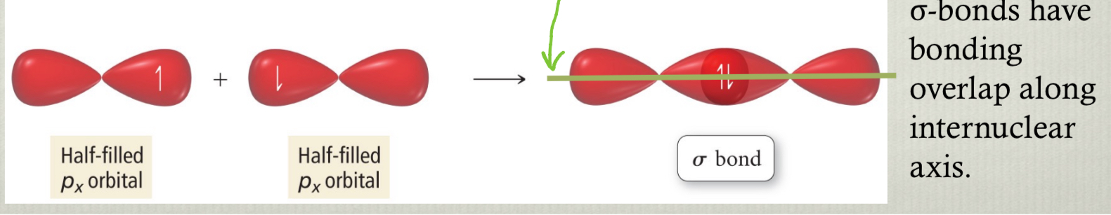 <ul><li><p>have bonding overlap along internuclear axis </p></li></ul><p></p>