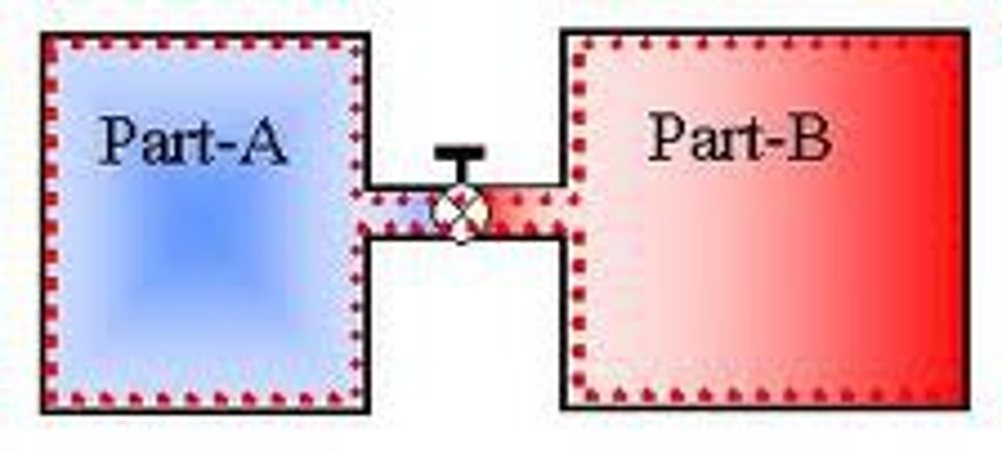 <p>When the rate of transfer of thermal energy between two objects is equal.</p>