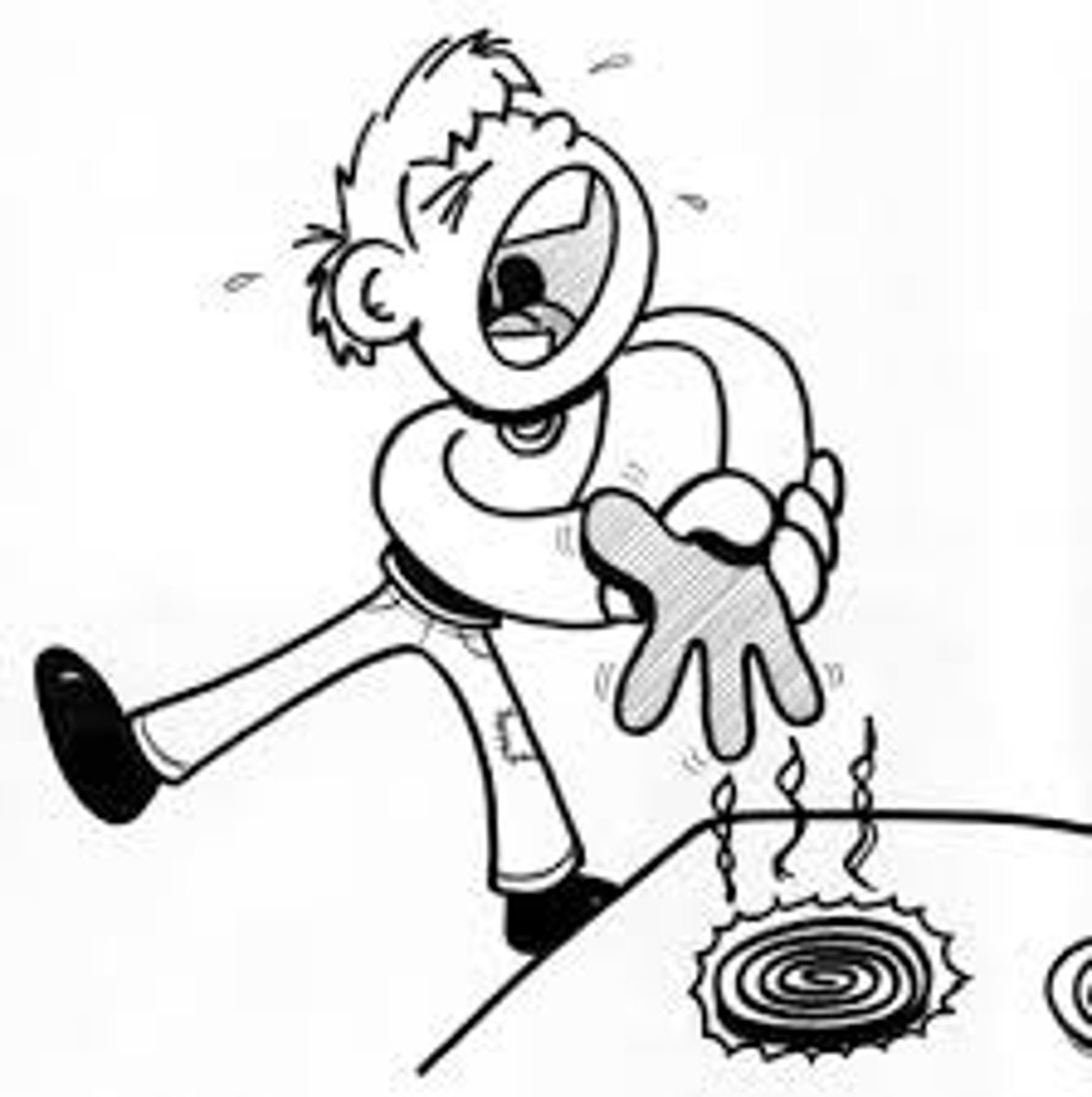 <p>to burn oneself</p>