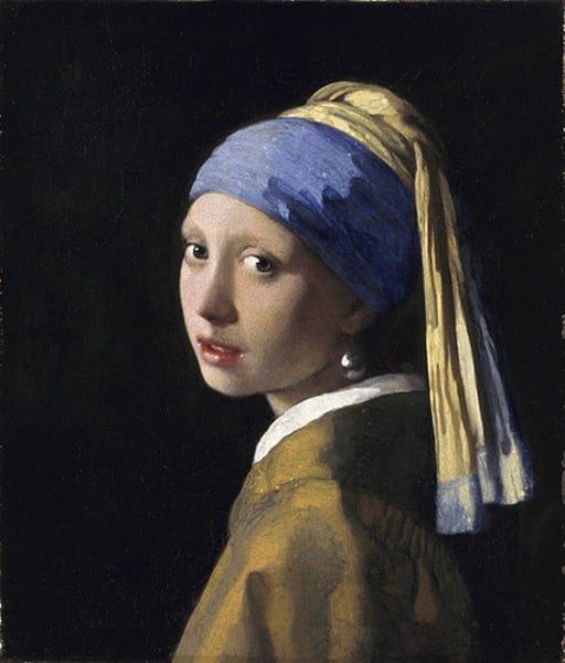 <p>made by Johannes Vermeer in 1665. when the Mauritshuis Museum in the Hague lent it out in 2023 it launched a compitition to find something to hang in it's place.</p>