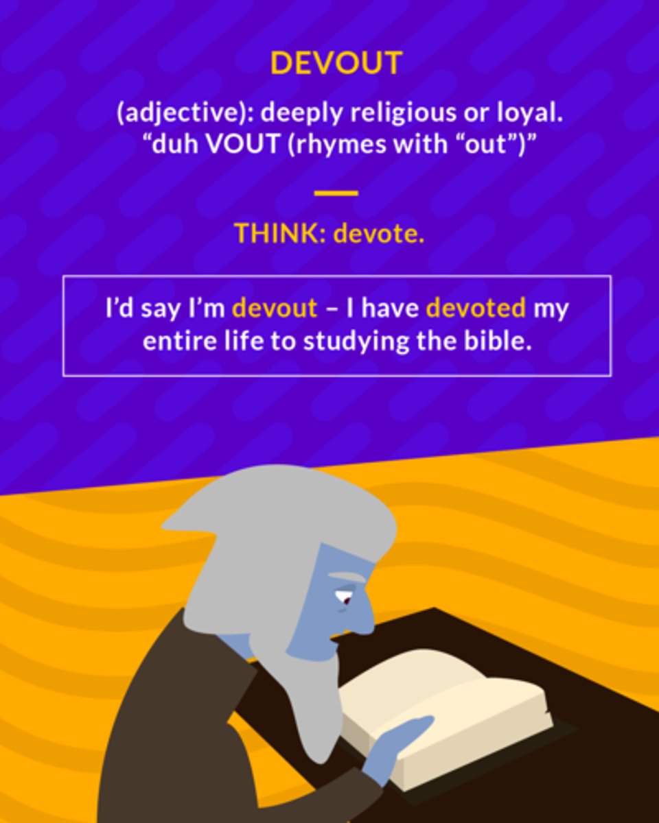 <p>(adj.) deeply religious</p>