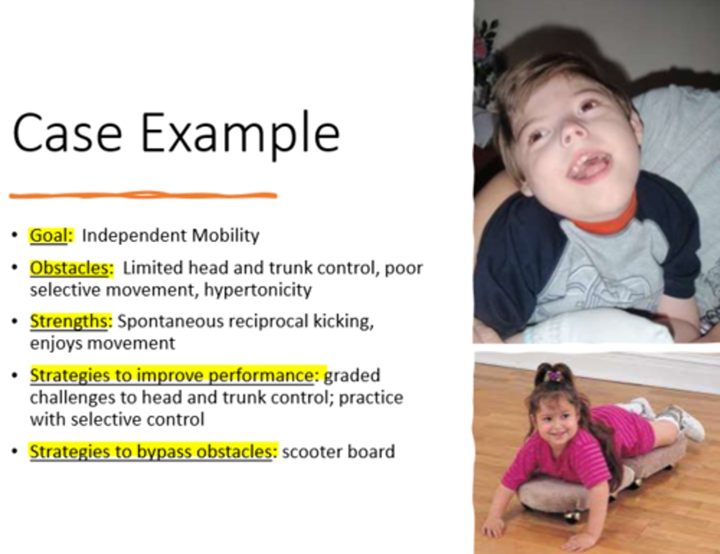 <p>Normalization vs Compensation</p><p>1. bottom up approach</p><p>- identify strengths &amp; weaknesses</p><p>- determine goal</p><p>- intervention plan and strategies</p><p>- assessment</p><p>(NORMALIZATION)</p><p>2. top down approach</p><p>- desired outcome (goal)</p><p>- identify obstacles &amp; strengths</p><p>- strategies to bypass obstacles and to improve performance</p><p>- intervention plan</p><p>- assessment</p><p>(COMPENSATION)</p>