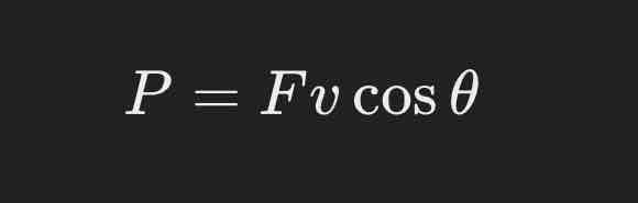 <p>P=Fv </p><p>If not same direction, account for the angle between them</p>