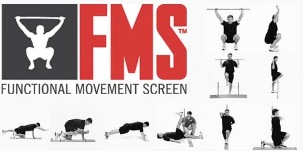 <p>*measuring mobility, stability, and motor control</p><p>*scoring system</p><p>1. Deep Squat </p><p>2. Hurdle Step </p><p>3. In-Line Lunge </p><p>4. Shoulder Mobility </p><p>5. Active Straight Leg Raise </p><p>6. Trunk Stability Push UP </p><p>7. Rotary Stability</p>