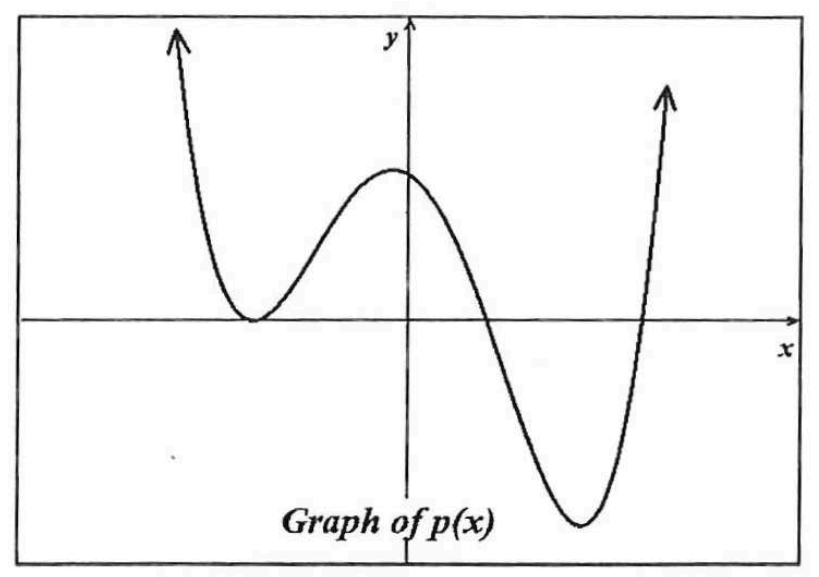 <p>Given the graph of the polynomial function p, what could be an expression for P(x)?</p>