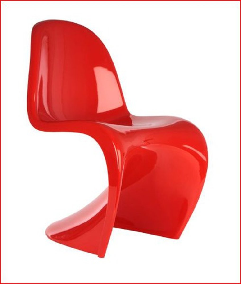 <p>The first cantilevered chair made from injection-moulded plastic, it was produced by Fehlbaum Produktion of Germany designed by Verner Panton.</p>