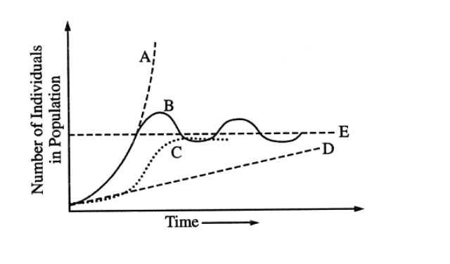 <p><span>Represents the maximum number of individuals that can be supported by a particular ecosystem on a long-term basis</span></p><p></p><p>A) A<br>B) B<br>C) C<br>D) D<br>E) E</p>