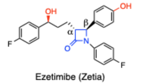 <p>β-lactam ring and amide group for NPC1L1 binding.</p>
