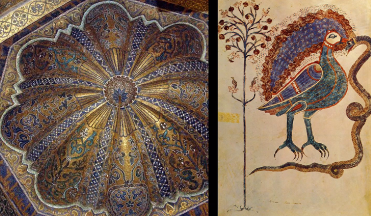<p>What unusual political situation kicks off the Mozarabic and Ottonian Empires? What does this lead to in religious art?</p>