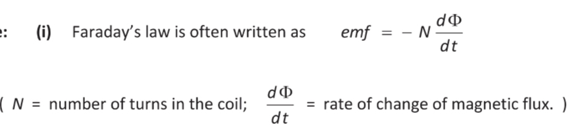 <p>The induced emf makes a current flow in such a direction as to oppose the change that caused it.</p>