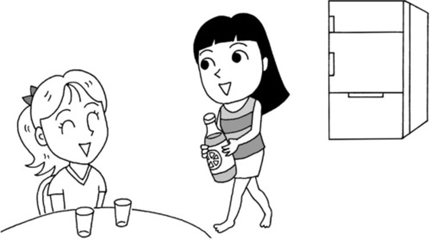<p>to bring something</p>