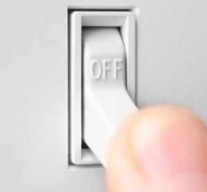 to turn off the light