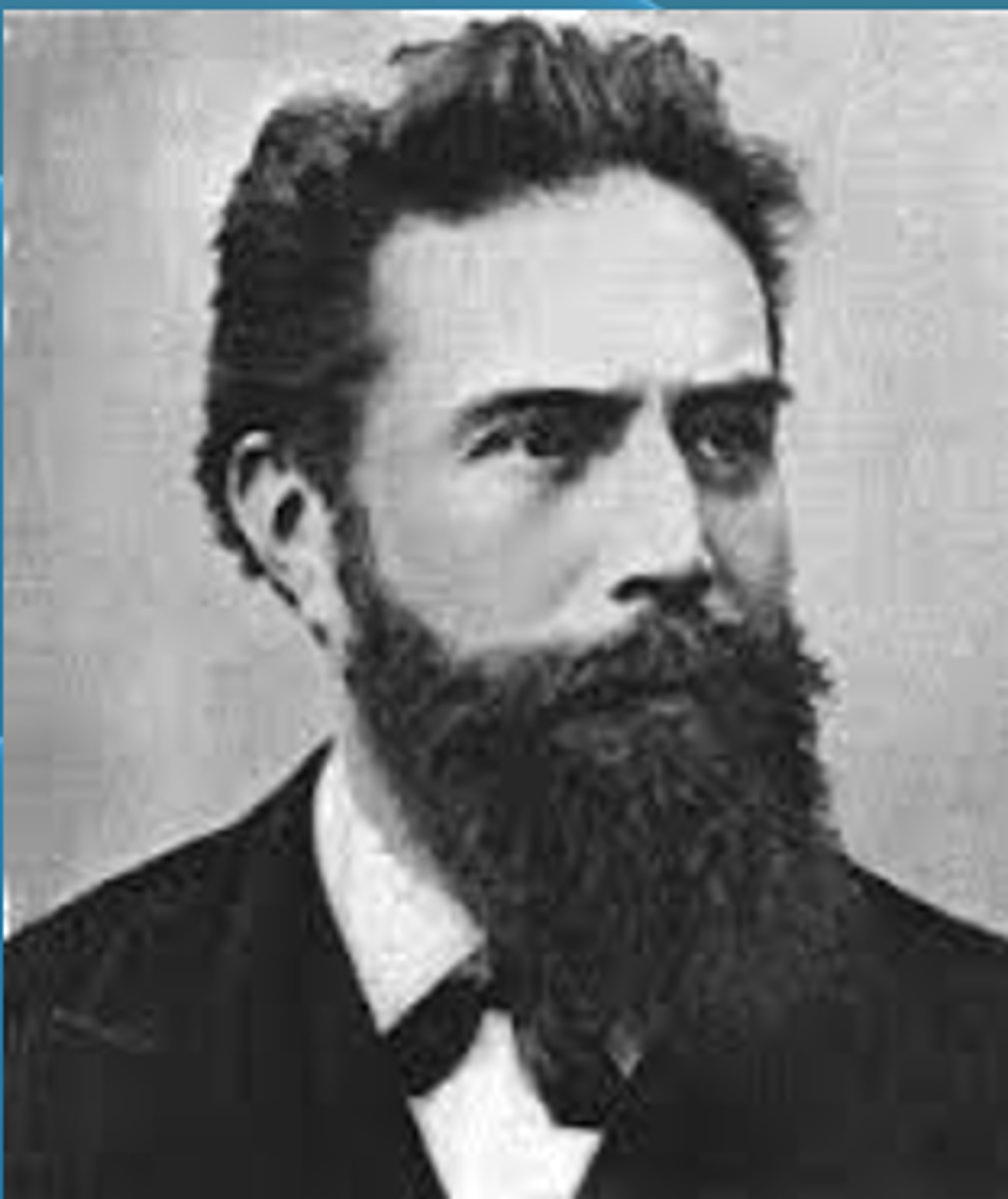 <p>Discovery of x-rays by Willhekm Conrad Rontgen in 1895</p><p>- Electromagnetic radiation in the wavelength range of X-rays</p><p>- Awarded the 1st Nobel Prize in Physics in 1901</p>