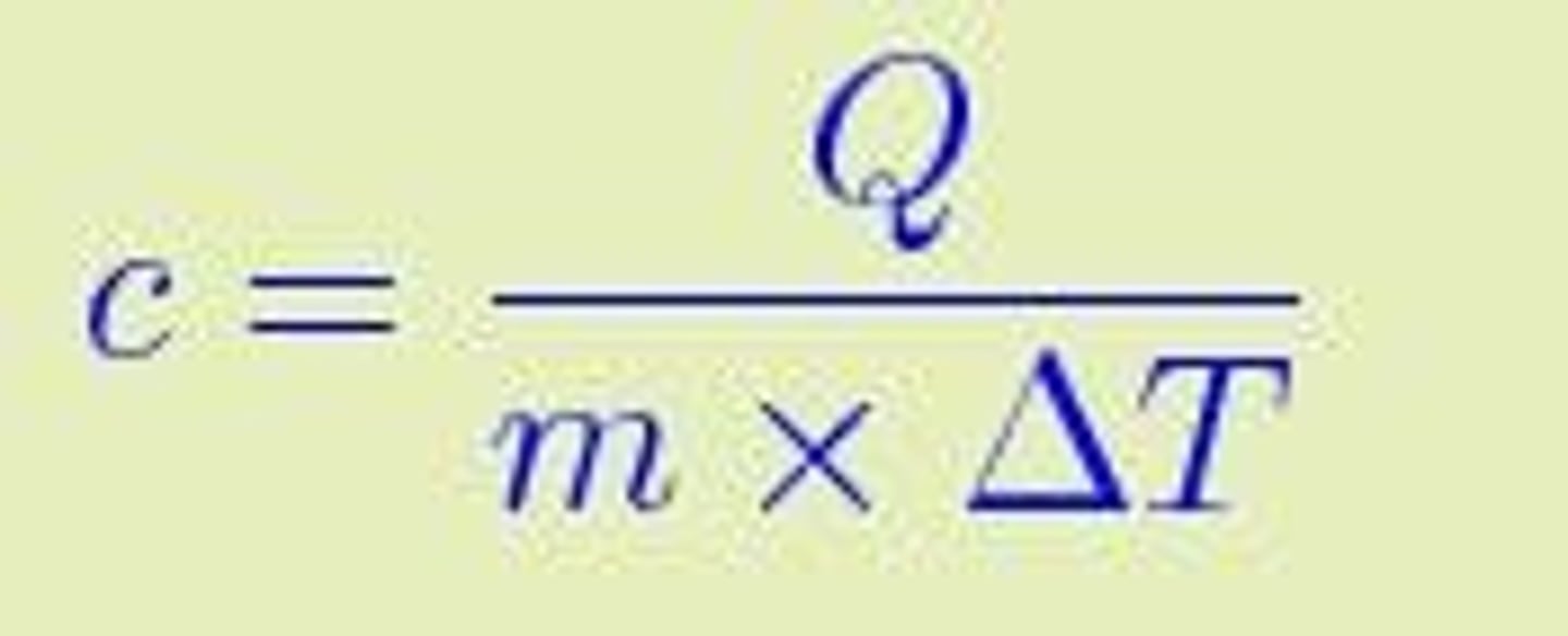 <p>The amount of energy required to raise the temperature of 1 kg of a substance by 1 °K (or 1 °C).</p>