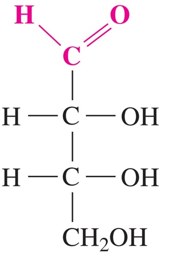 An aldose is a ______ with ______ functional group.