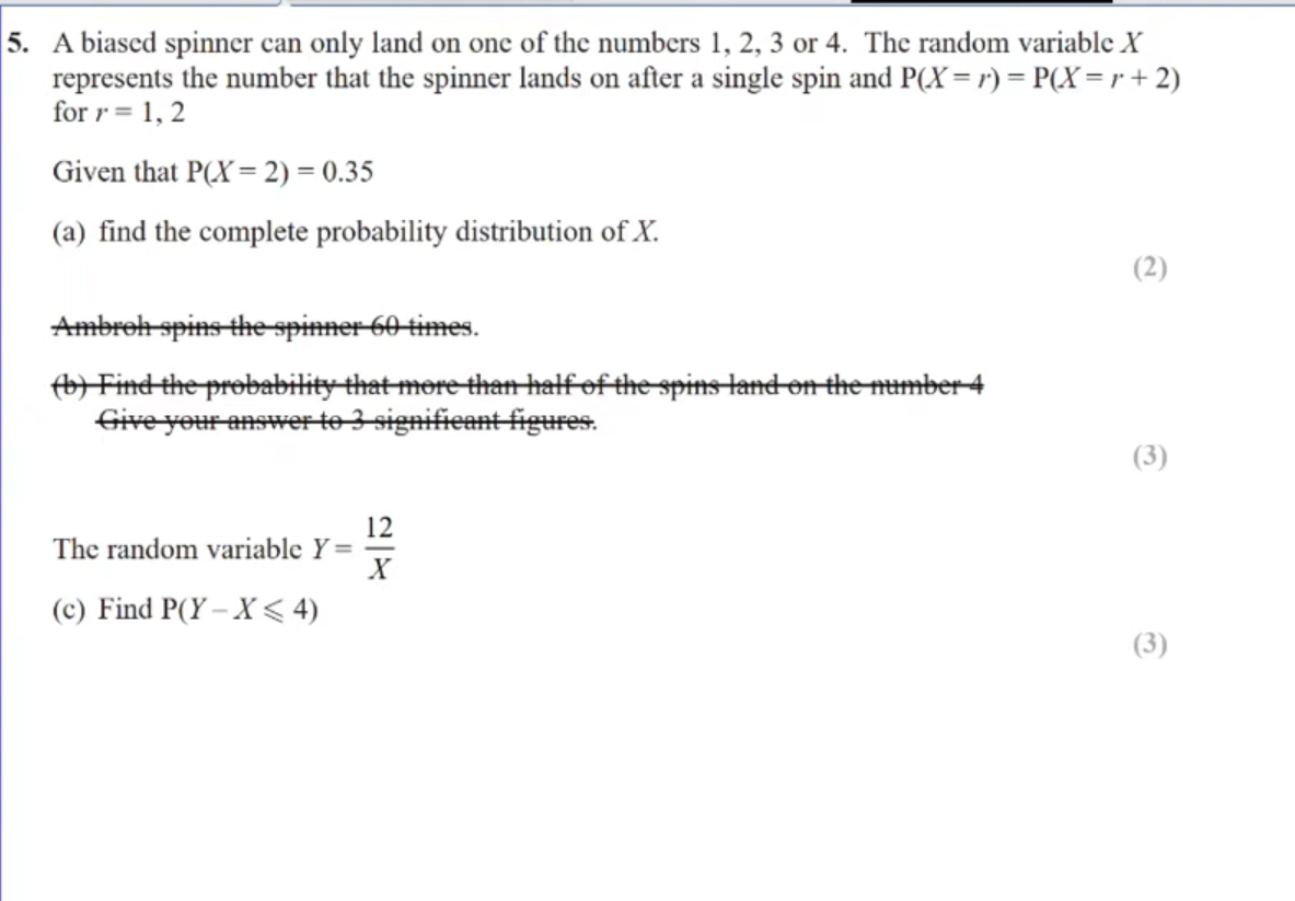 <p>do this question, but dont do the one which is crossed out</p>