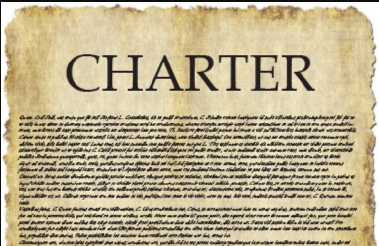<p><span>A </span><span style="color: #eac4ff">written document</span><span> that set out the rights &amp; privileges of a town</span></p>