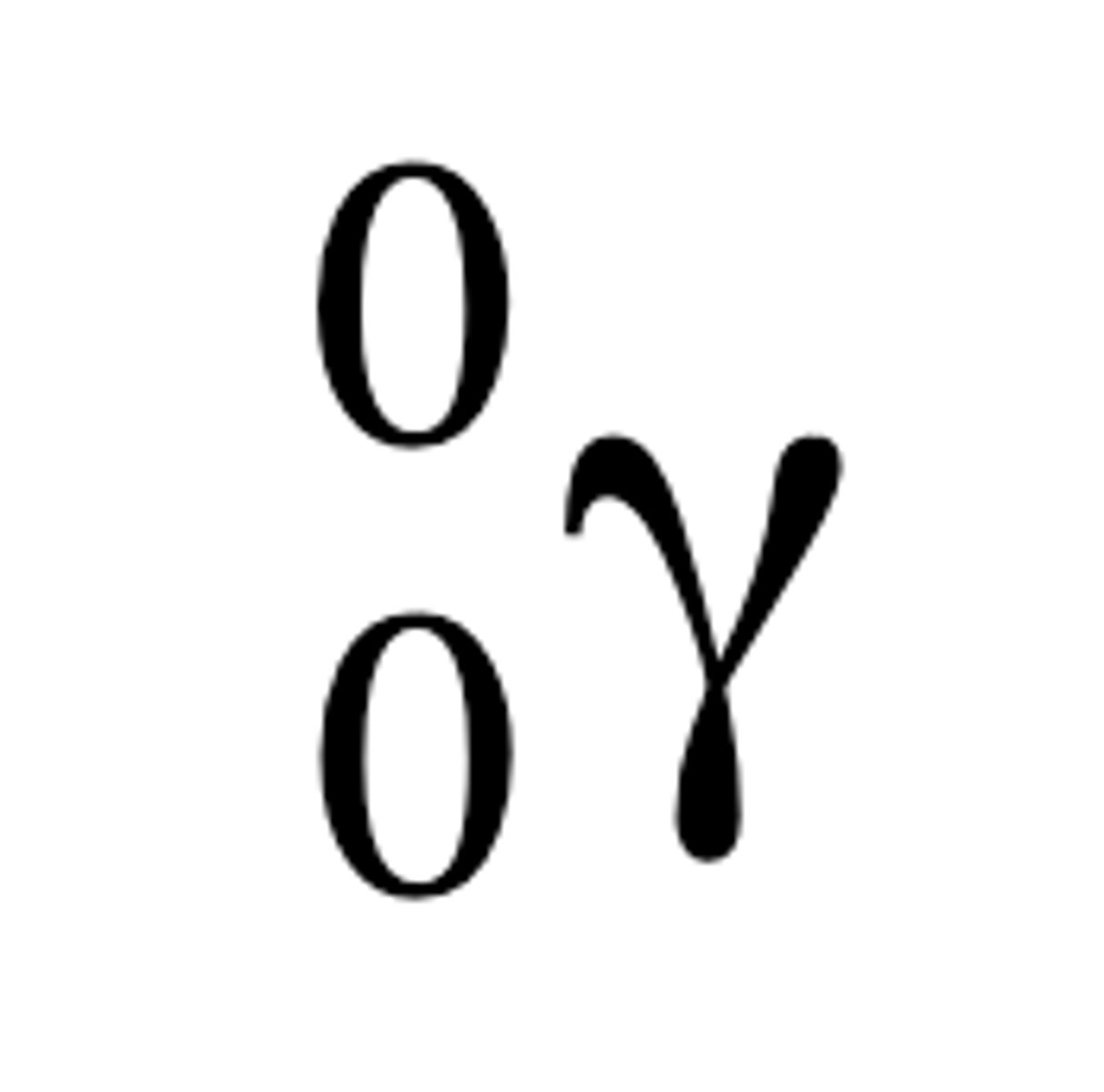 <p>γ, or see image below:</p>