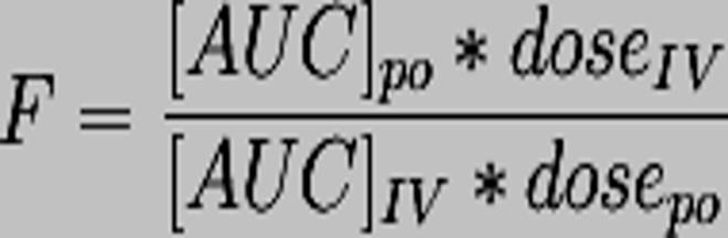 <ul><li><p>max =100%</p><ul><li><p>IV route</p></li></ul></li></ul><p></p>