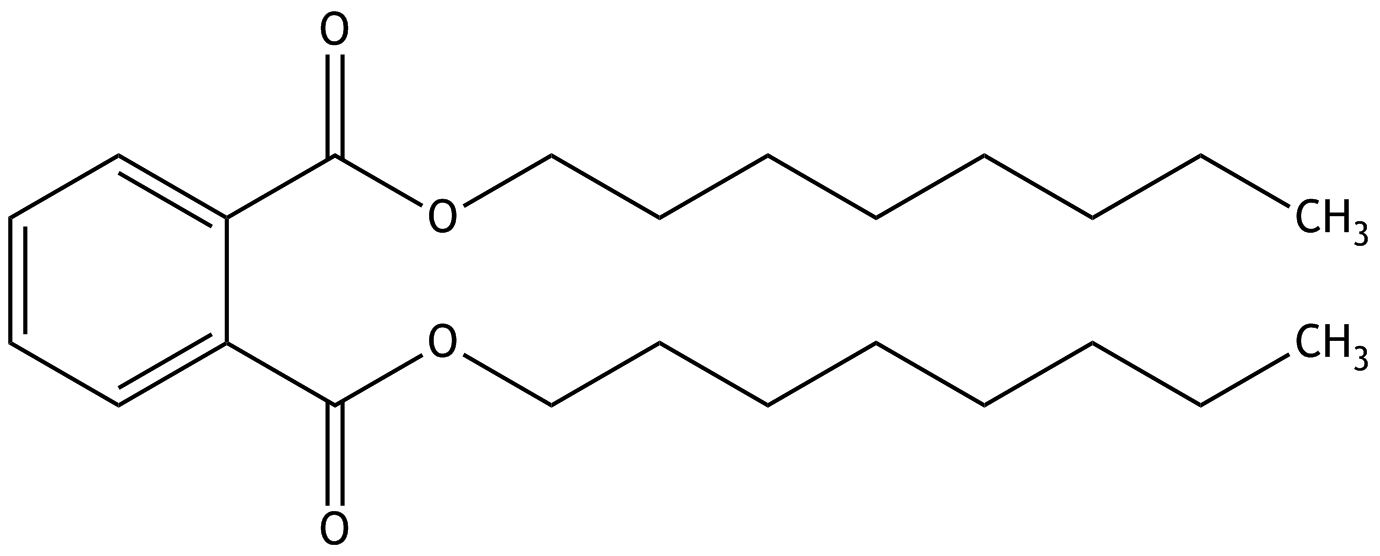 <p>19. The di-n-octyl phthalate (DnOP) shown here is a plasticizer from the group of phthalates and a component of various plastics.</p><p>After oral intake of DnOP, various degradation products of the compound can be detected in the urine. What happens in the case of a presumed complete hydrolysis of the compound?</p><p>A. One of the reaction products formed is a dicarboxylic acid.</p><p>B. Two anhydride bonds are cleaved.</p><p>C. Two ether bonds are cleaved.</p><p>D. Two fatty acids are released.</p><p>E. A quinone is cleaved.</p>