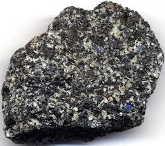 <p>Igneous, olive green to black, mostly crystals</p>