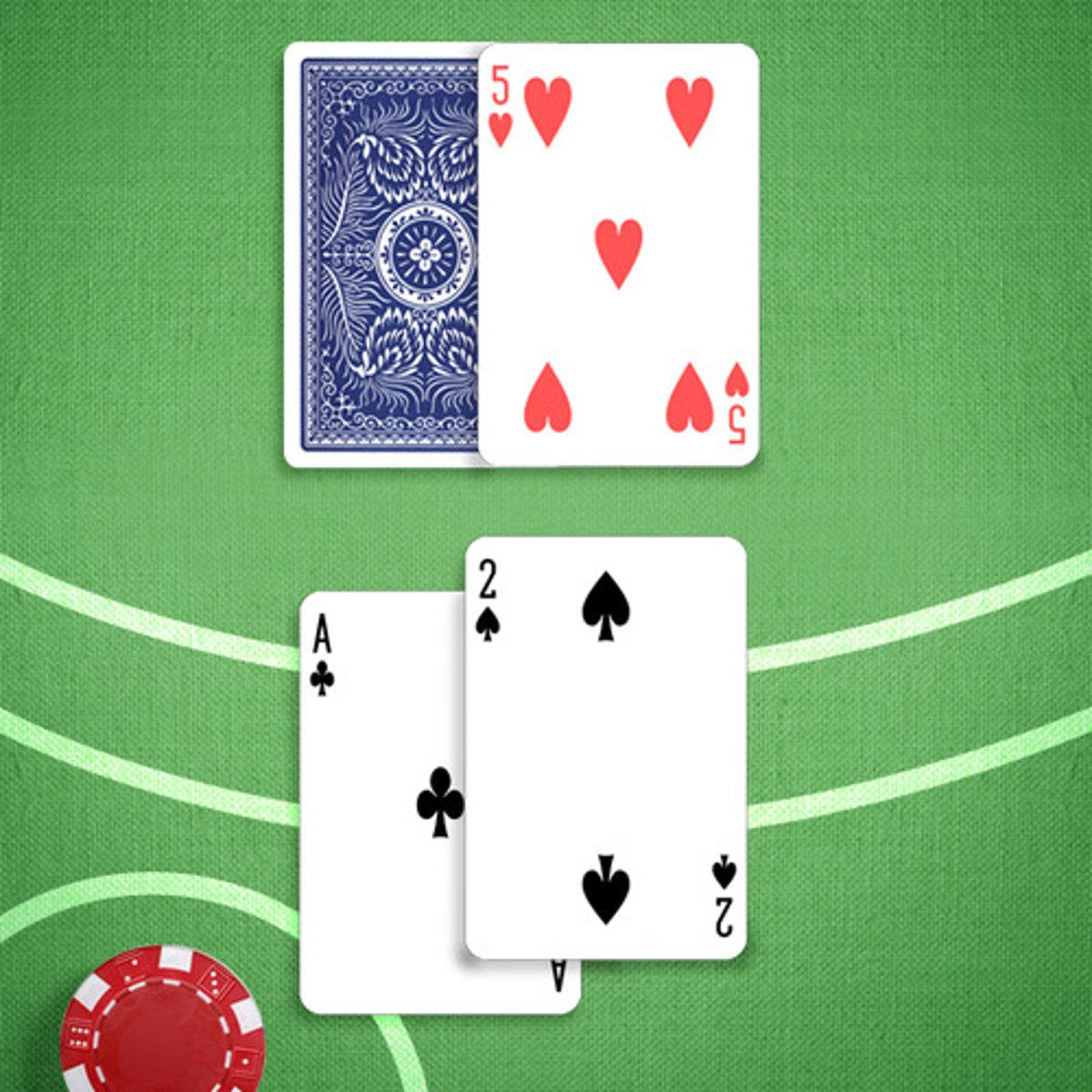 <p>You: 13</p><p>Dealer's Upcard: 5</p>