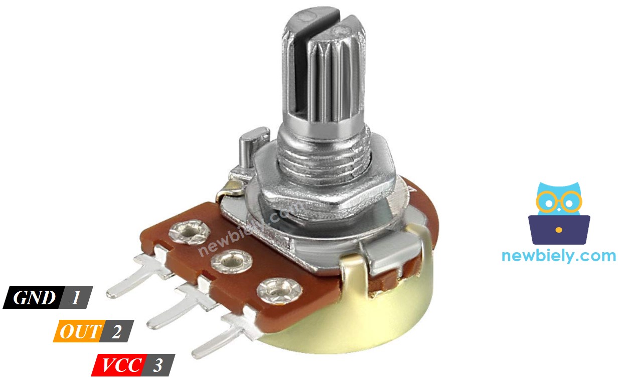 <p>not question. no polarity (vcc and gnd can be swapped), but middle is common/out</p>