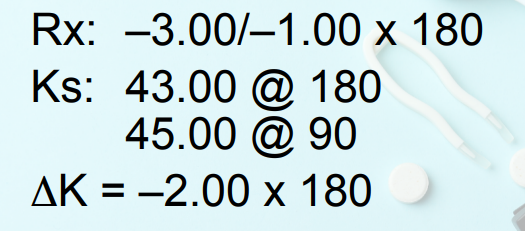 <p><strong>CALCULATED RESIDUAL ASTIGMATISM USING K READINGS</strong></p><p></p>