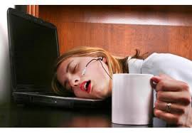 <p>The girl is tired</p>