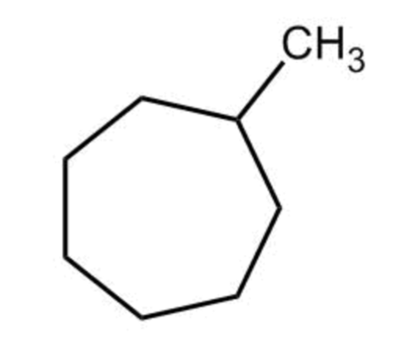 <p>What best explains why C1 of methylcycloheptane (shown) is not a stereogenic center?</p>