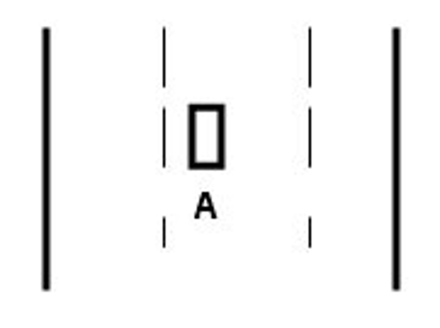 <p>2 (where the car is 3-6 inches away from the left line of the travel lane)</p>