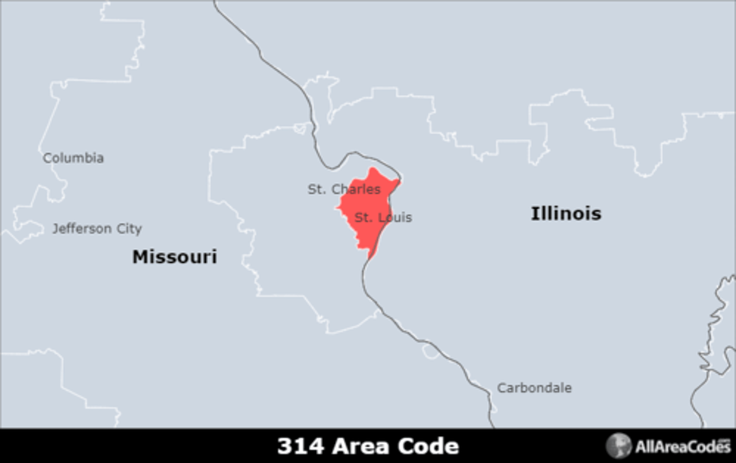 <p>Area code 314 serves St. Louis, MO and the surrounding areas. It is the only area code that serves the area.</p>