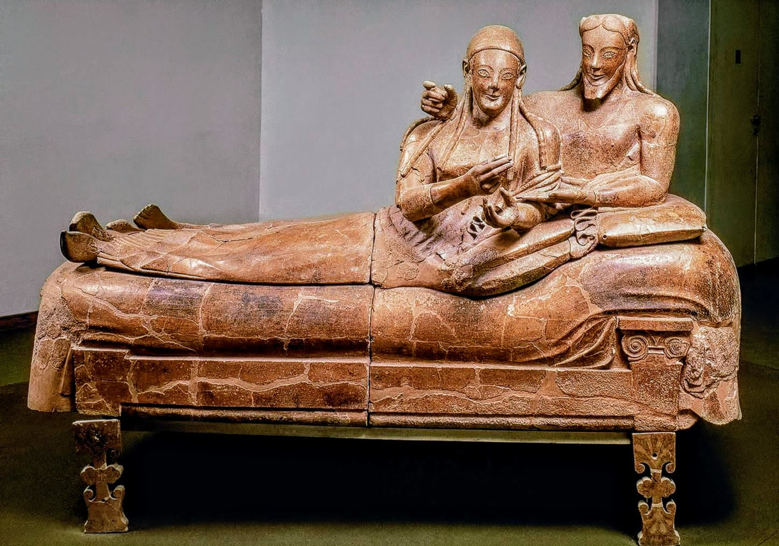 <p><strong>Sarcophagus of the Spouses</strong></p><p><span>Cerveteri, Italy</span></p><p>Etruscan</p><p>520 BCE</p><p>Terracotta</p>