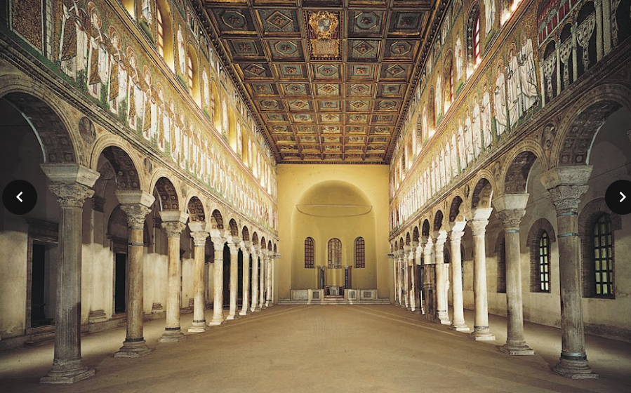 <p>bazilica saint apollonare nuovo interior</p>