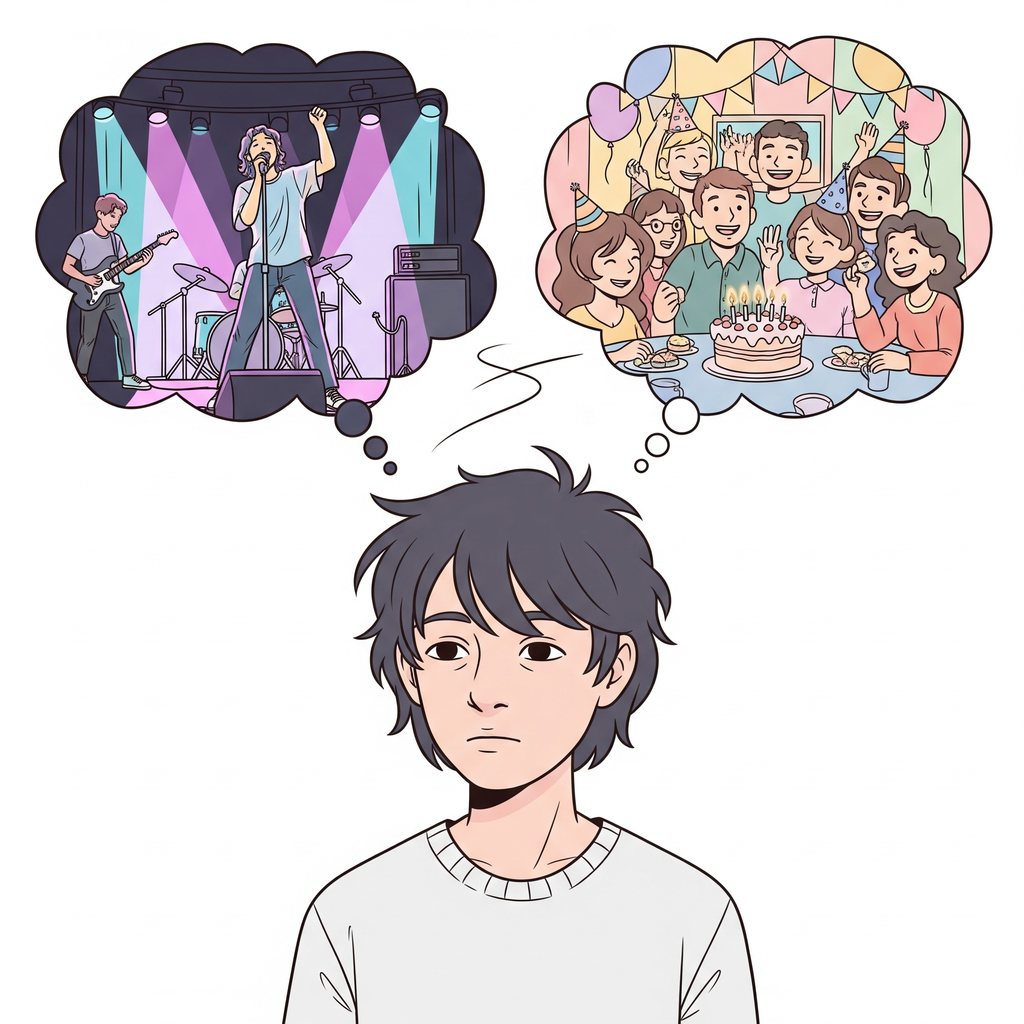 <p>You have tickets to see your favorite band, but on the same night, your best friend is having their birthday party. You can't go to both. That's a real <code>????</code>.</p>