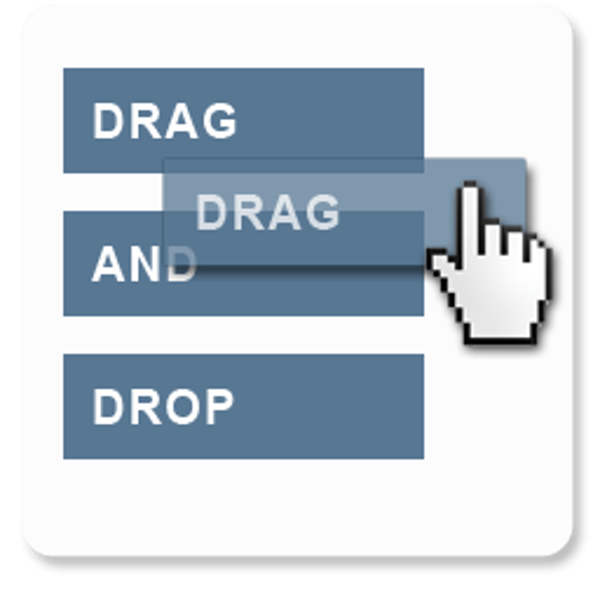 <p>to drag and drop</p>