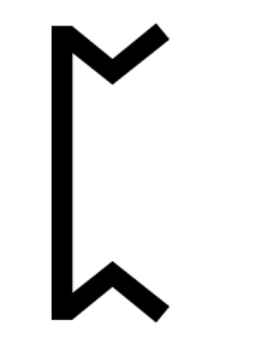 <p>Dice cup; the rune used for gambling to test good fortune, the symbol of luck, mysteries, secrets, and things that may be hidden. Think: you don't know everything yet. When merkstave, this rune means loneliness, stagnation, caution, dishonesty, instability, delusions, or addiction.</p>