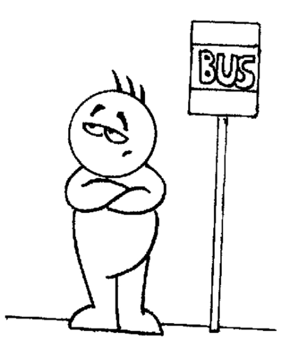 <p><strong>to wait for</strong> the bus</p>